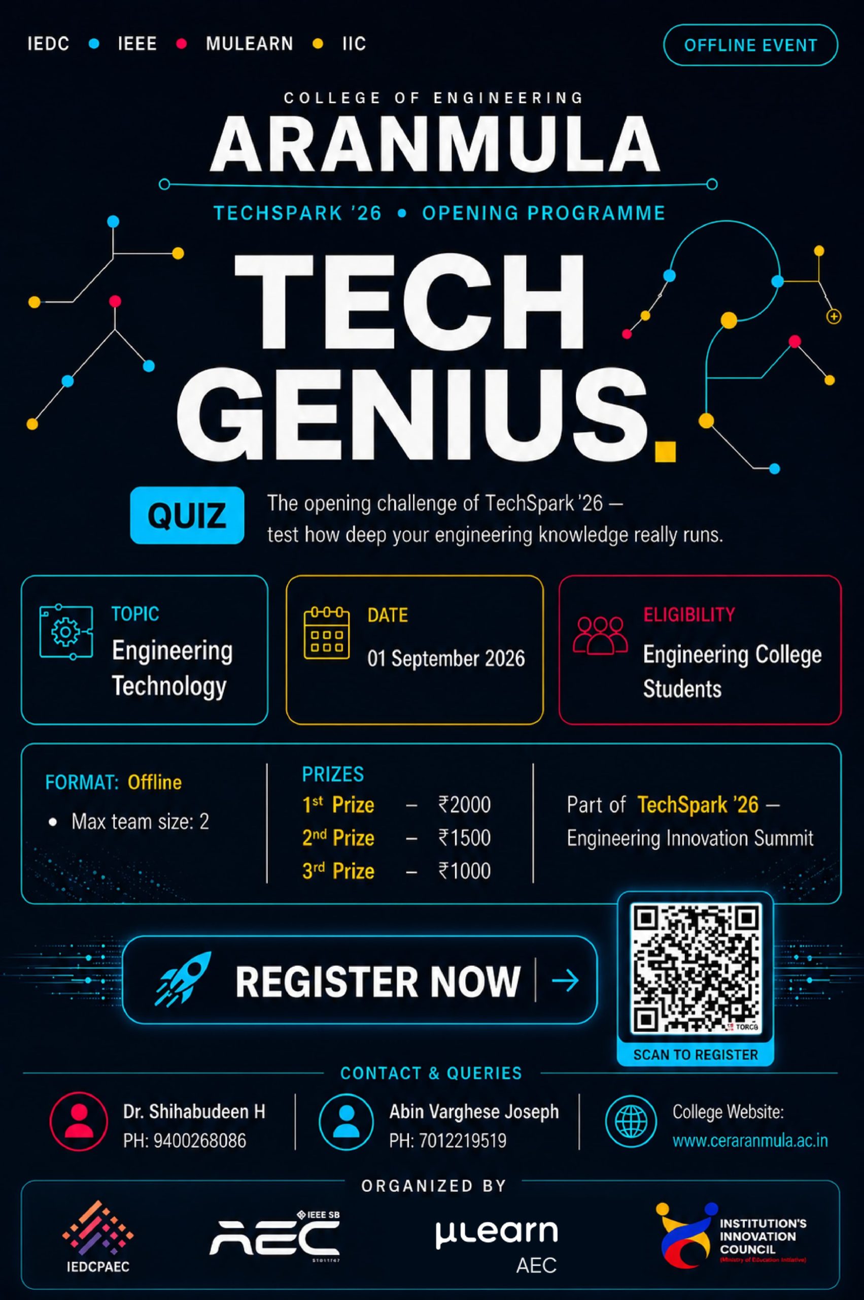 Tech Genius Quiz Flyer